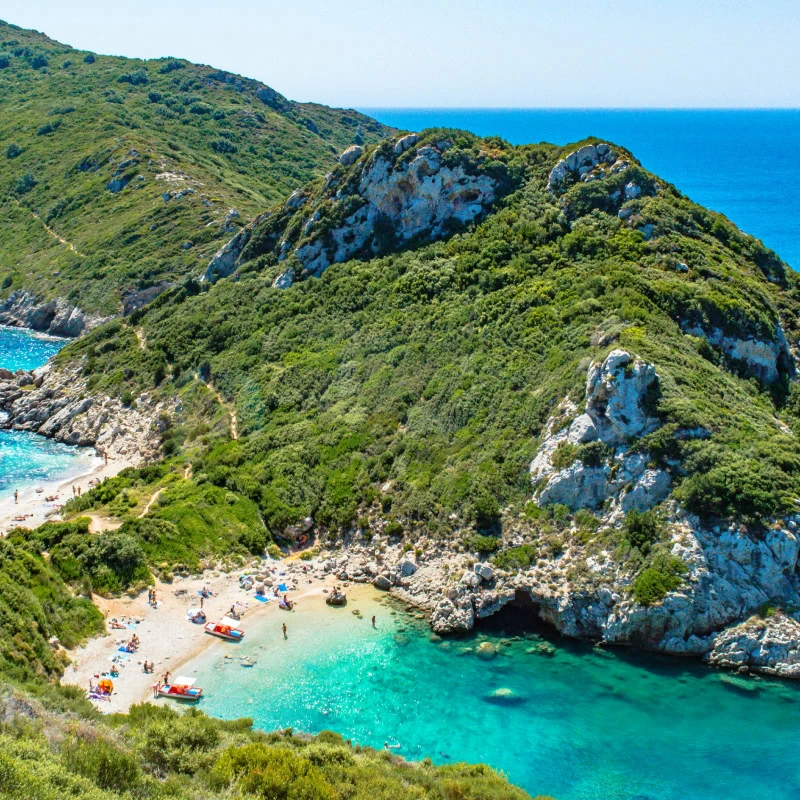 Porto timoni in Paleokastritsa