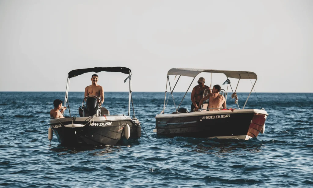 Rental Boats of Corfu High Seas with people on board