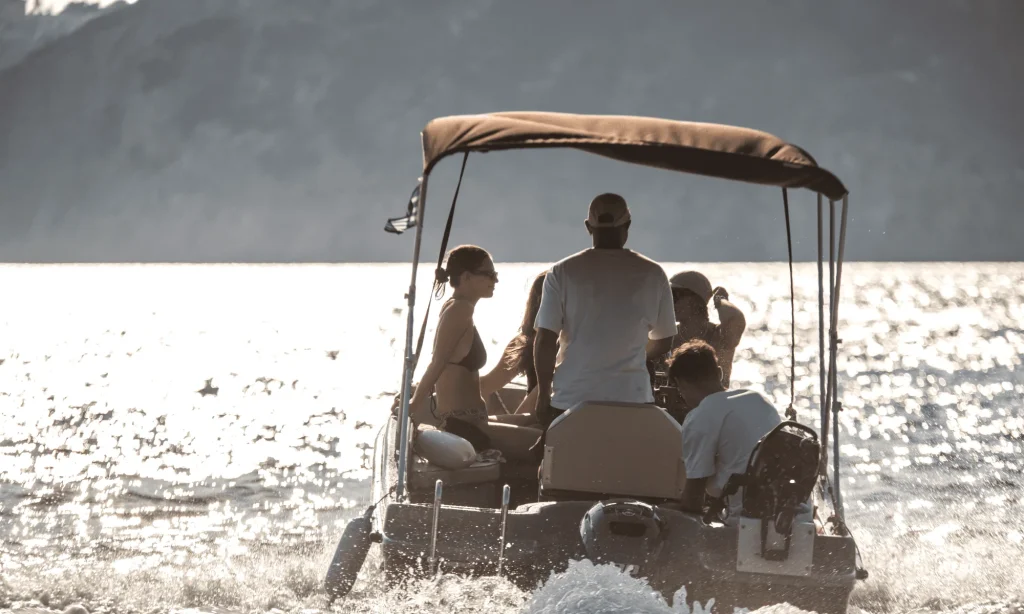 Rental Boats of Corfu High Seas with people on board