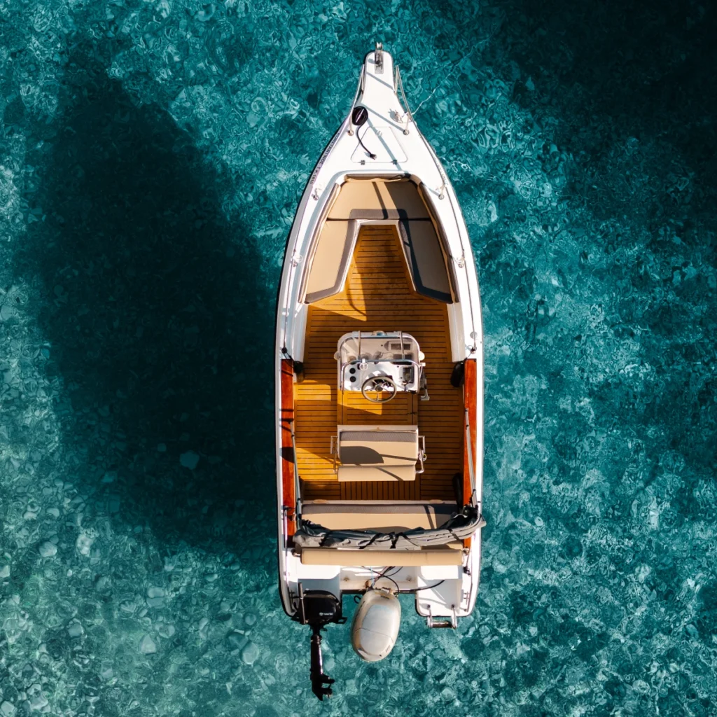 top view of konstantinos boat